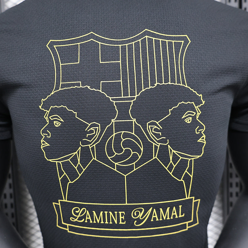 Barcelona X Lamine Yamal Black Kit Player Version